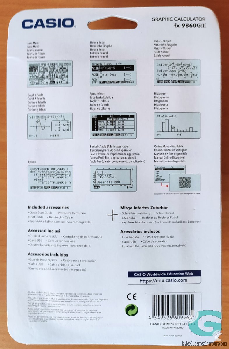 Casio Fx-9860GIII | Bitácora De Javier Gutiérrez Chamorro (Guti)